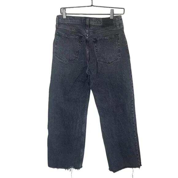 Abercrombie & Fitch Women’s Size 28 / 6 High Rise Jeans Raw Hem Black Wash - Picture 6 of 6